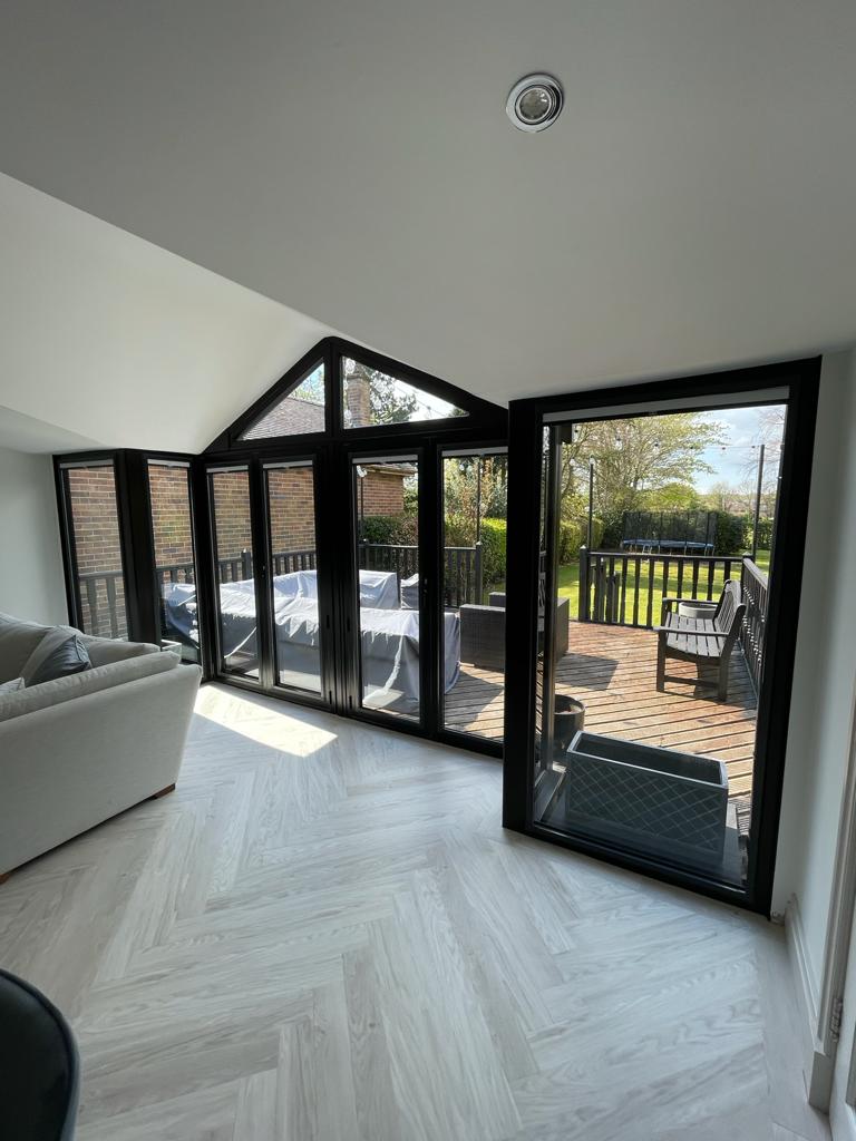 A frame bi fold doors