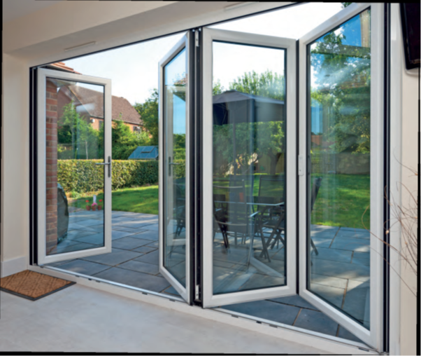 White bi fold doors 1