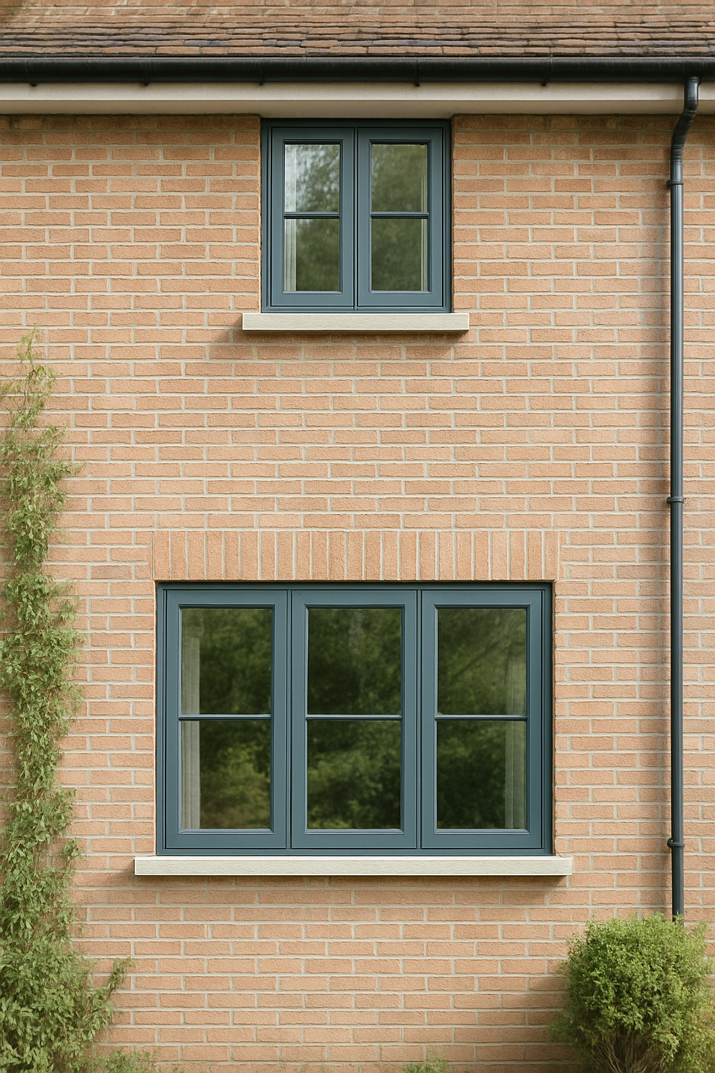 Flush casements on front of house