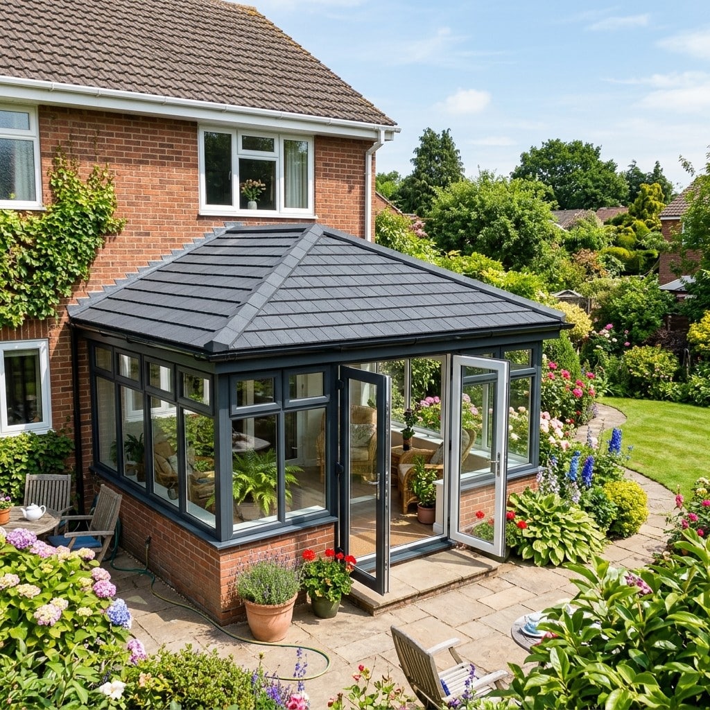A tiled roof conservatory conversion recently completed in Southport